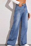 High Waist Wide Leg Denim Jeans