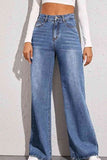 High Waist Wide Leg Denim Jeans