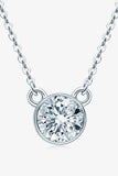 1 Carat Round Pendant Necklace